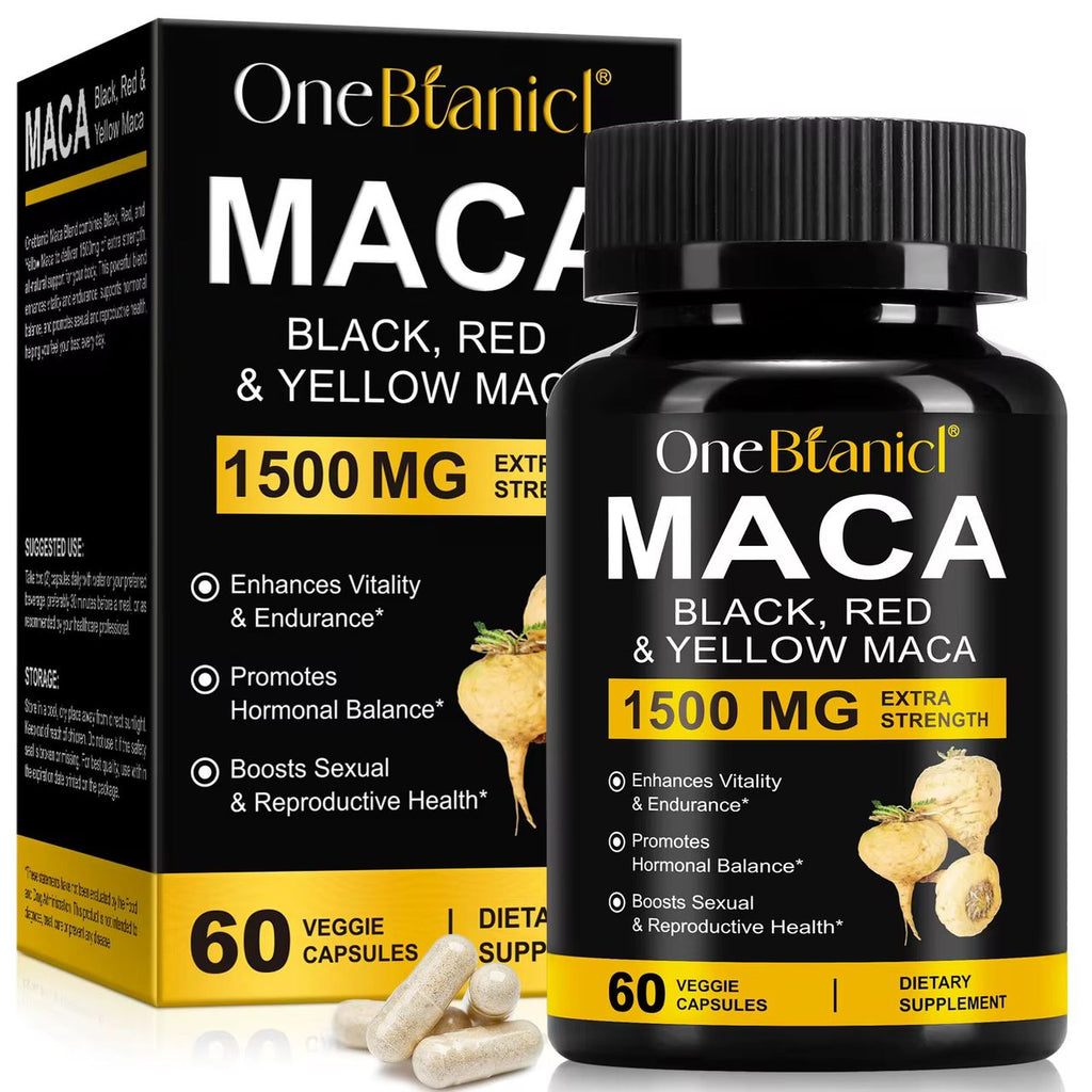 Maca Triple Force 1500mg – Noir, Rouge & Jaune